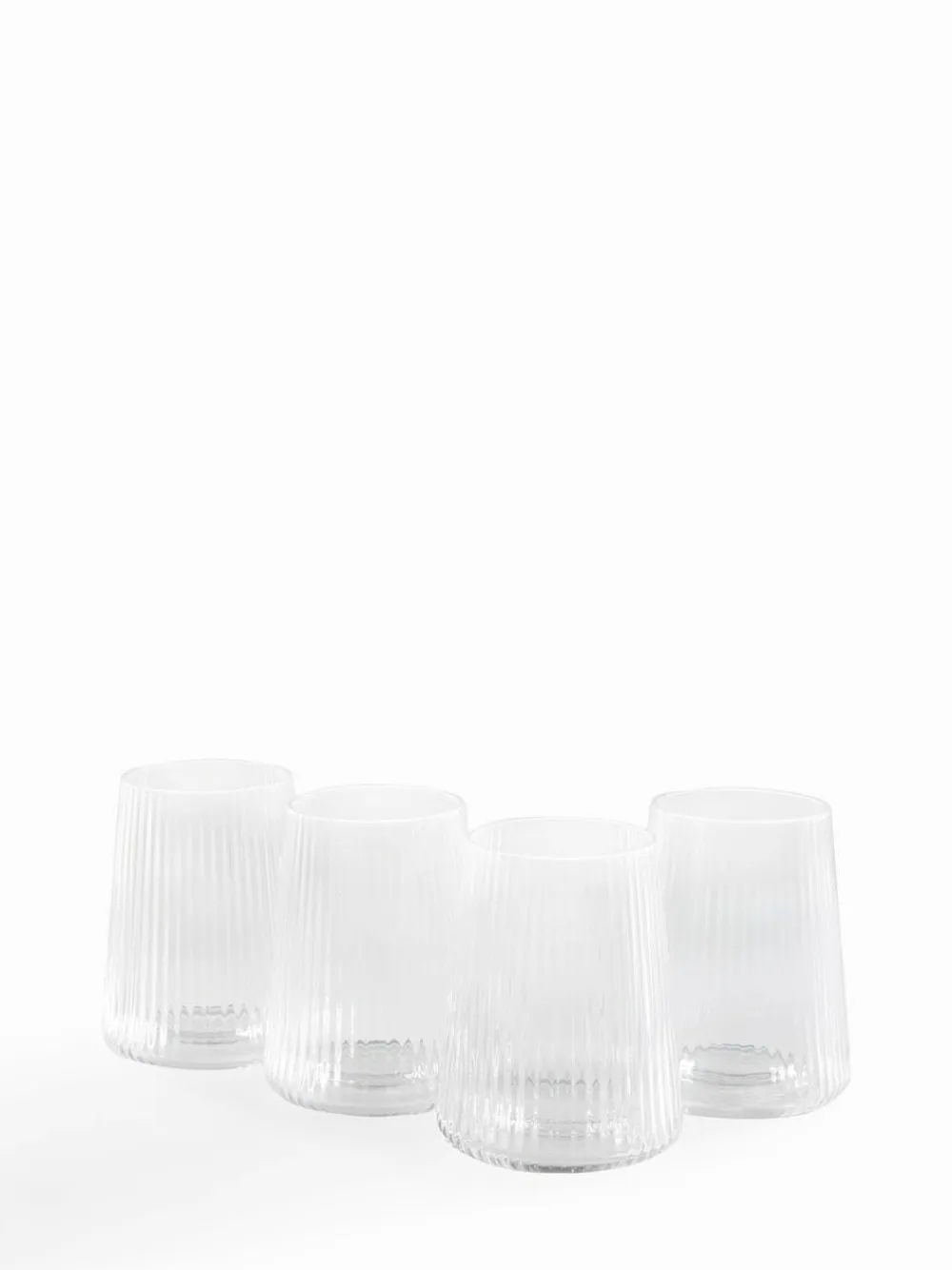 Next Set of 4 Clear Hollis Angular Set of 4 Short Tumbler Glasses^ Glassware