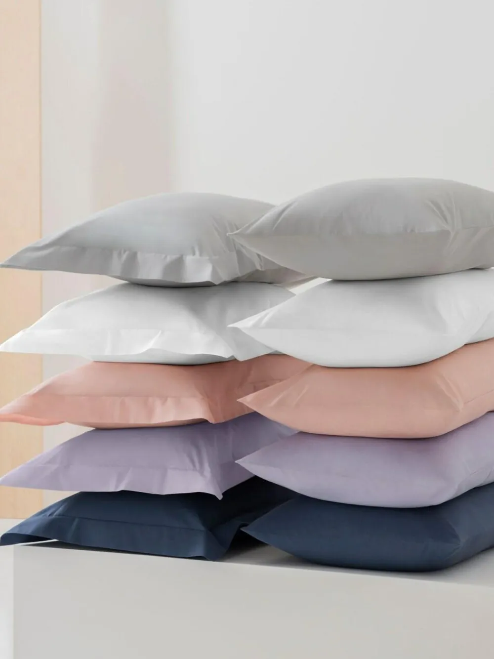 New Next Set of 2 Easy Care Polycotton Pillowcases Pink