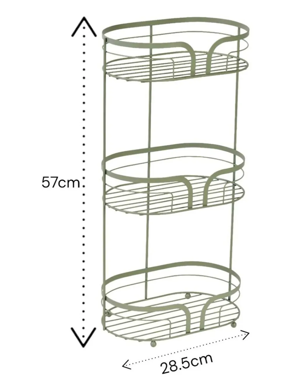 Showerdrape Sage Green Dante Freestanding Floor Caddy^ Storage & Organisation