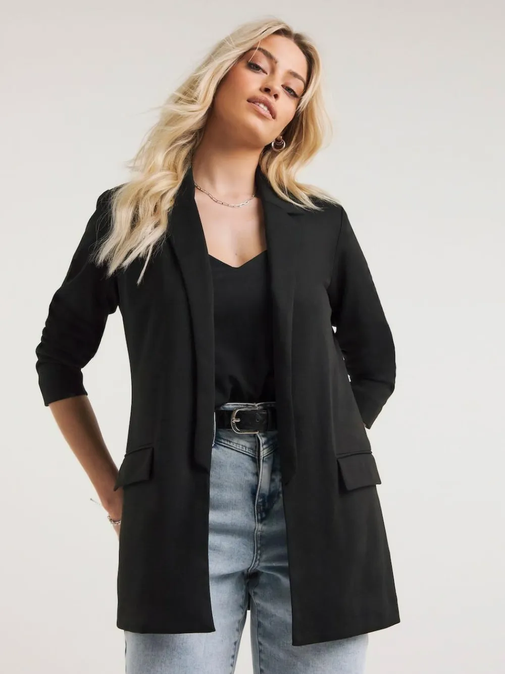 Outlet Simply Be Black Ponte Blazer