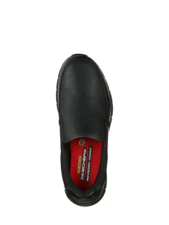 Skechers Black Mens Nampa Groton Resistant Slip On Shoes^ Shoes