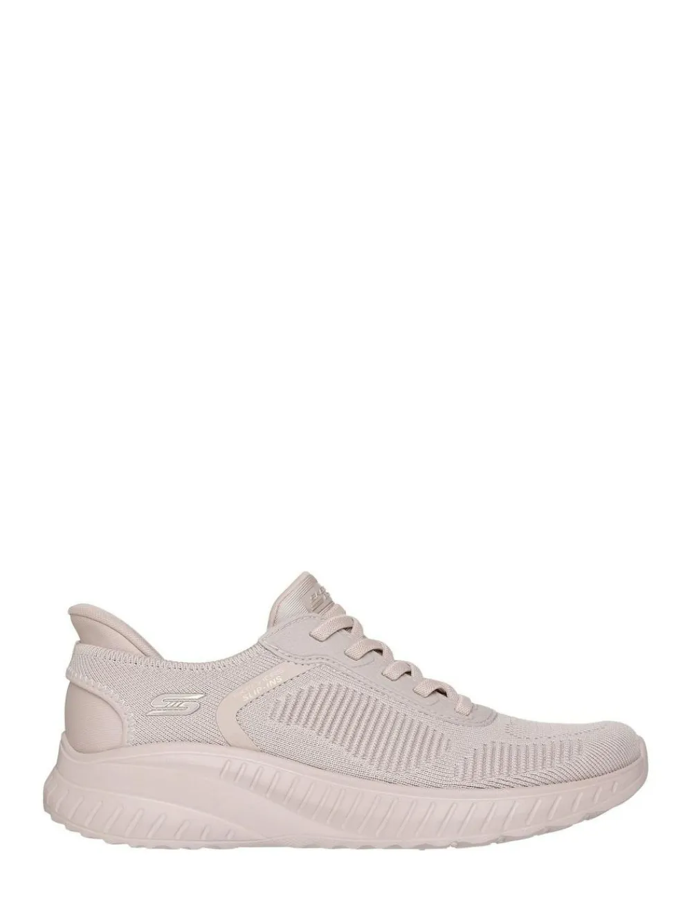 Clearance Skechers Light Natural BOBS Sport Squad Chaos Slip In Trainers