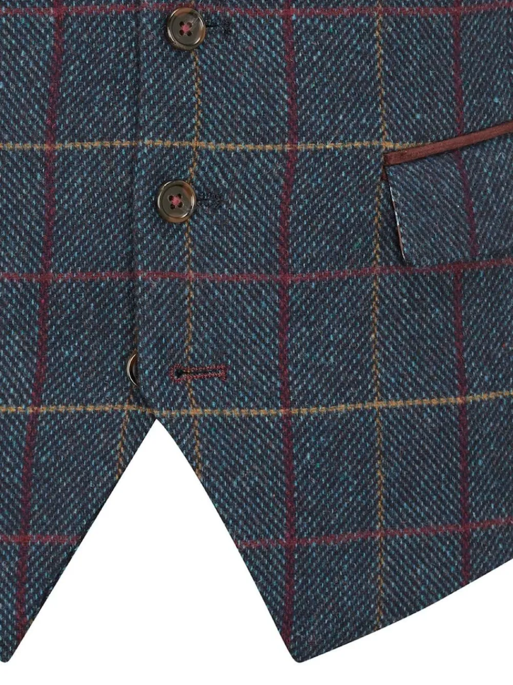 Online Skopes Blue Doyle Tweed Wool Blend Tailored Fit Suit Waistcoat