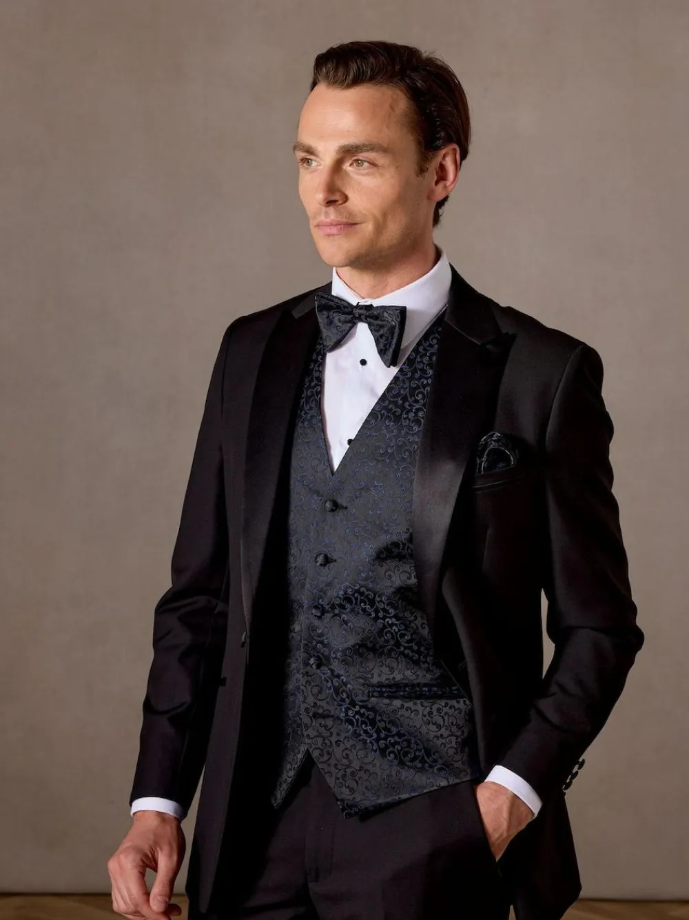 Best Skopes Party Paisley Waistcoat Blue