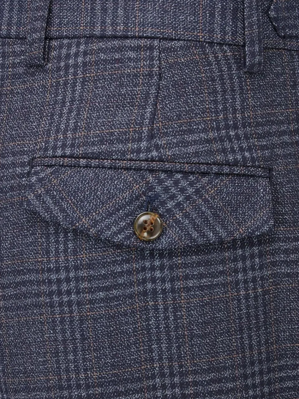 Outlet Skopes Blue Tailored Fit Woolf Check Suit: Trousers