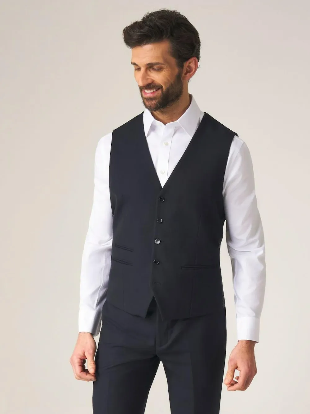 Hot Skopes Madrid Regular Fit Suit Waistcoat Dark Navy Blue