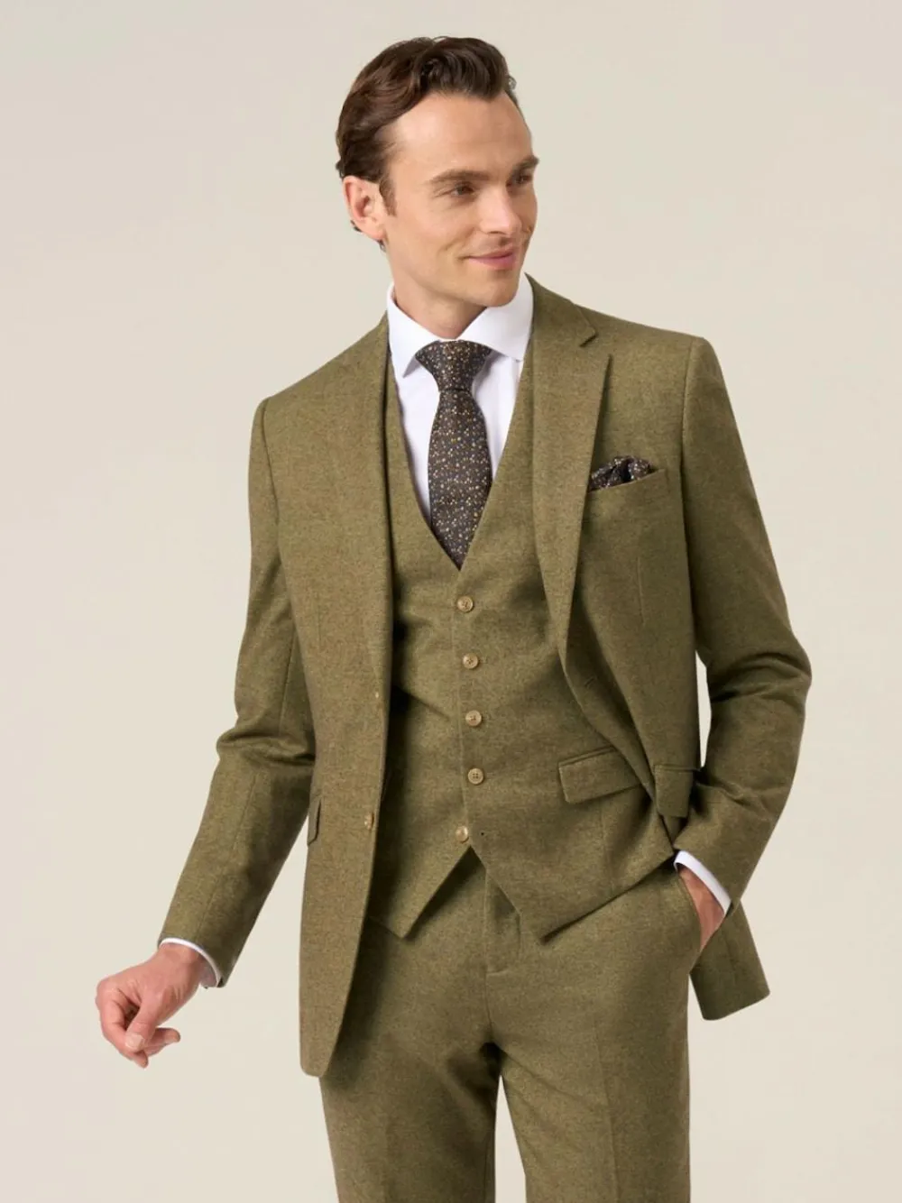 Skopes Fox Tailored Fit Textured Suit Jacket^ Suits & Tuxedos