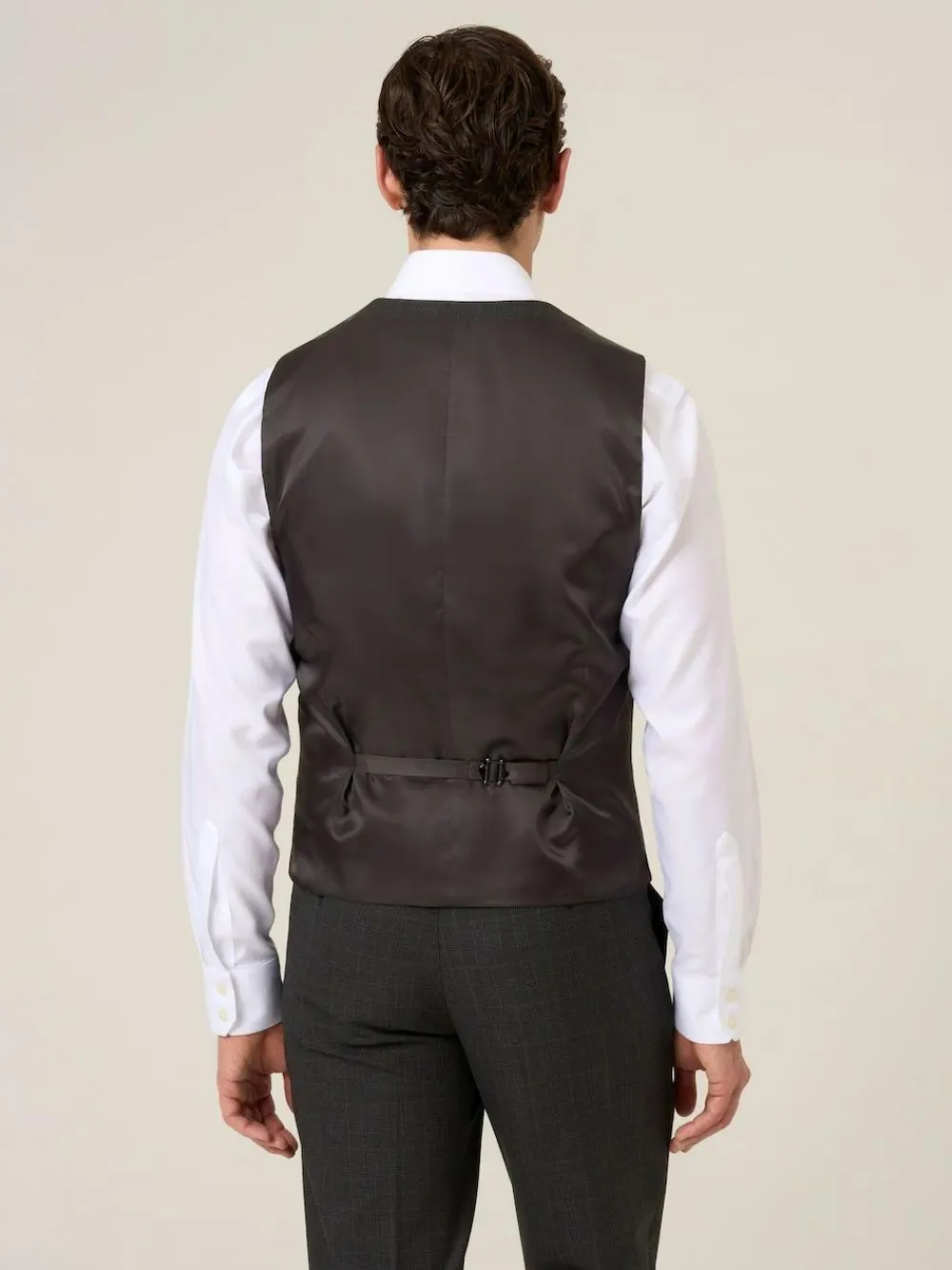 Sale Skopes Elijah Suit Check Waistcoat Grey