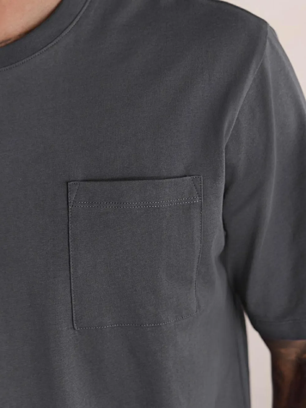Next Slate Grey Short Sleeve Jersey Pyjamas Set^ Pyjamas|Nightwear