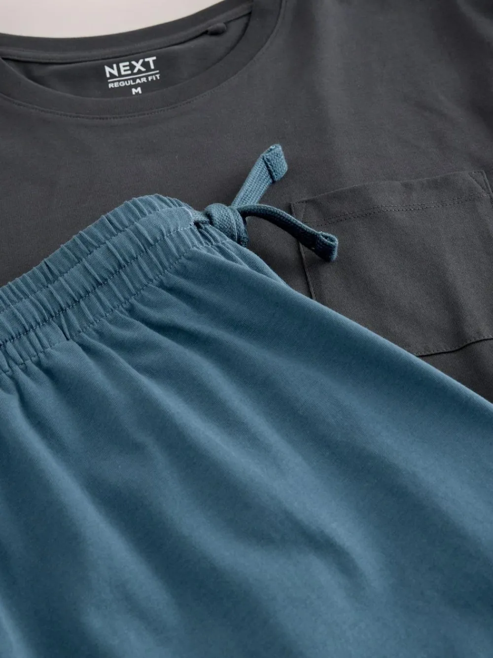 Next Slate Grey Short Sleeve Jersey Pyjamas Set^ Pyjamas|Nightwear