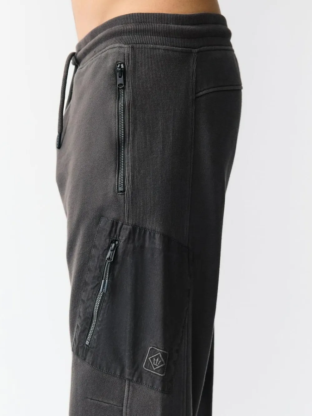 Outlet Next Slim Fit Utility Brushback Heavyweight 2 Pack Cargo Joggers Slate Grey/Navy Blue