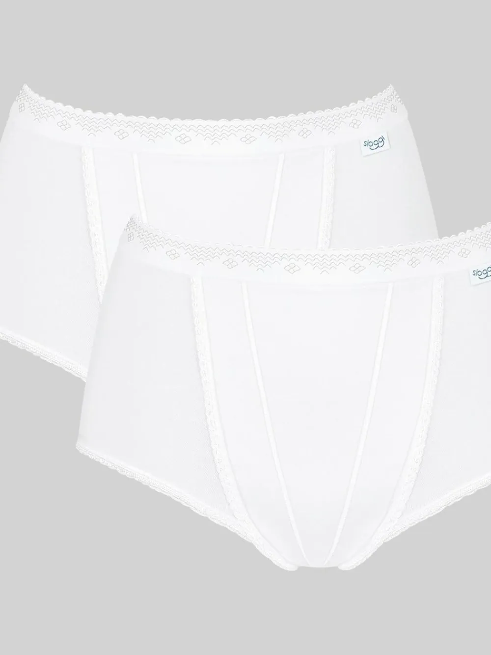 Hot Sloggi Tummy Control 2 Pack Knickers White