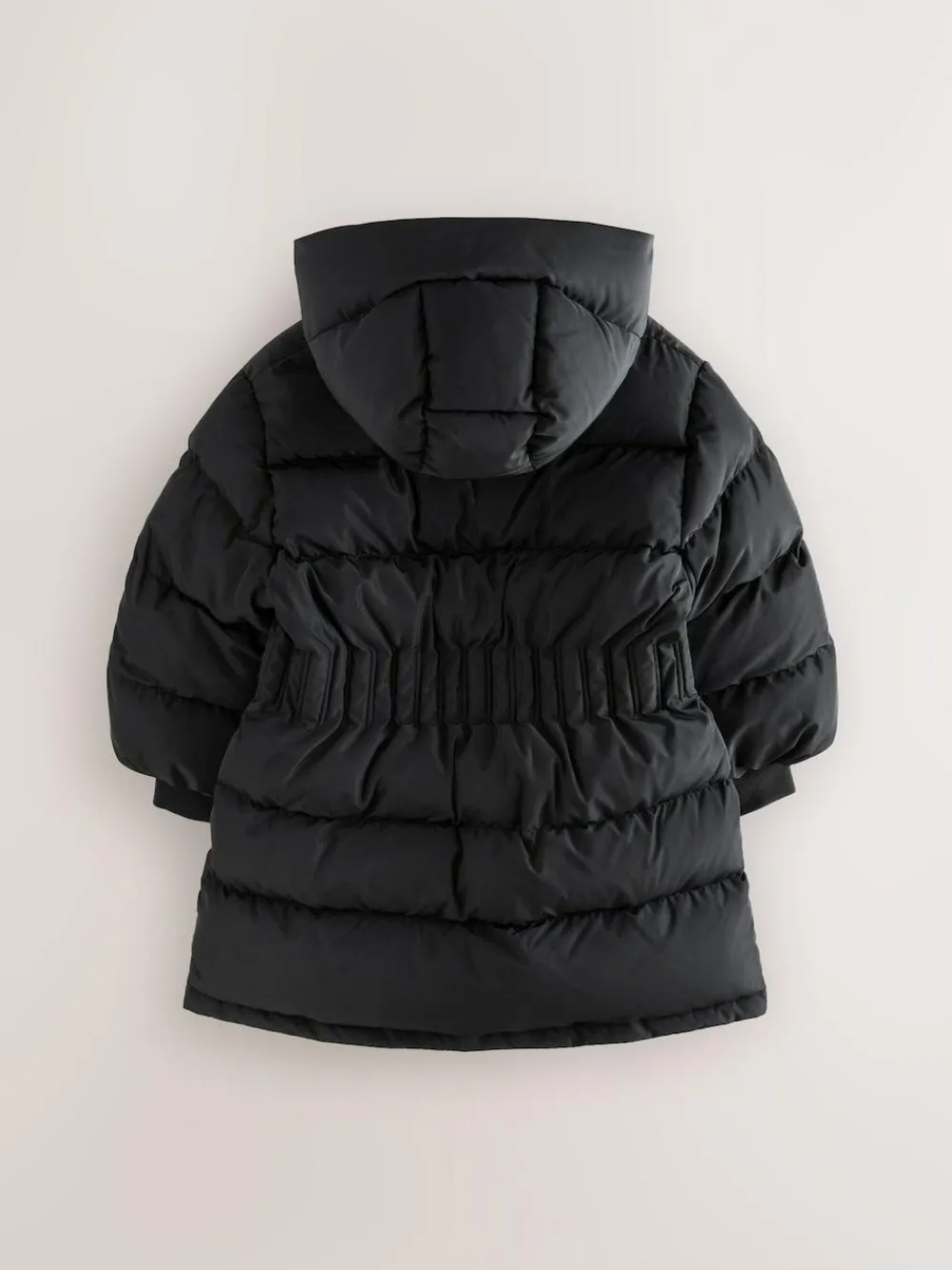 Best smALLSAINTS Black Waisted Longline Padded Coat