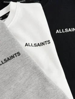 Sale smALLSAINTS Boys Logo Crew Relaxed T-Shirts 3 Pack Black/White