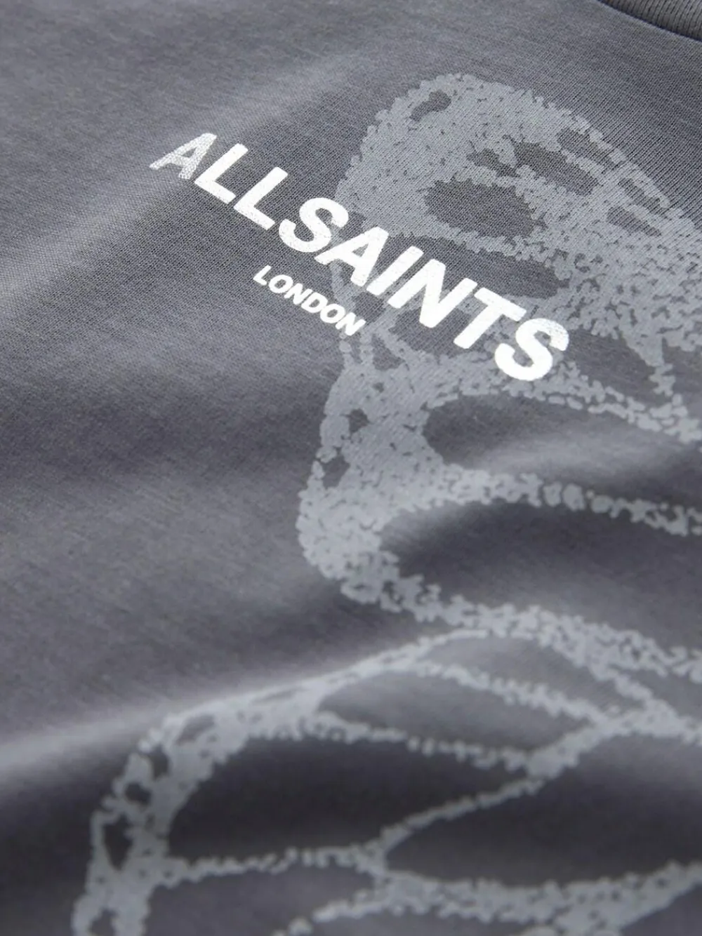 smALLSAINTS Charcoal Grey Asymmetric Hem Crew Neck Cotton T-Shirt^ T-Shirts