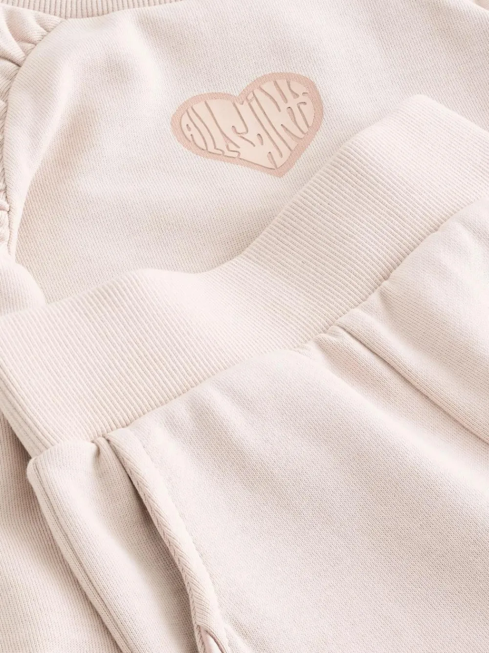 Online smALLSAINTS Light Pink Lover Sweatshirt and Wide Leg Joggers Younger Set