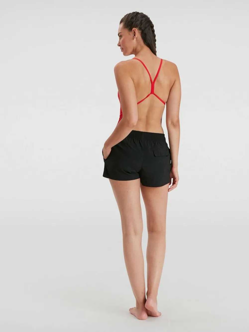 Hot Speedo Black Womens Essential Swim Shorts