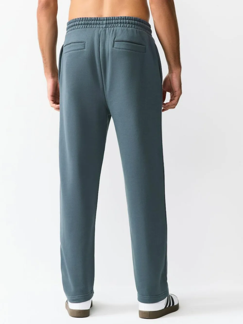 Next Steel Blue Straight Fit Relaxed Fit Brushback Heavyweight Joggers^ Joggers|Joggers