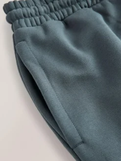 Next Steel Blue Straight Fit Relaxed Fit Brushback Heavyweight Joggers^ Joggers|Joggers