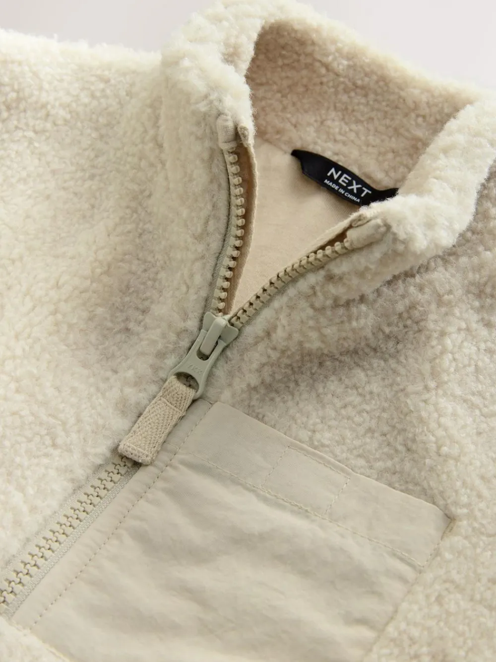 Next Stone Plain Funnel Neck Fleece Zip Through Fleece (3mths-7yrs)^BOY Baby Winter Clothing|Coats, Jackets & Pramsuits