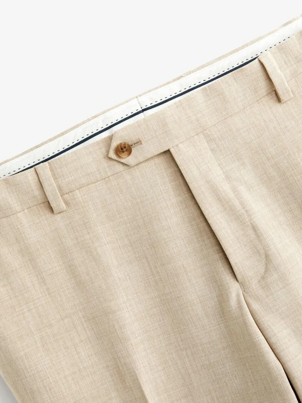 New Next Slim Fit Motionflex Stretch Suit Trousers Stone