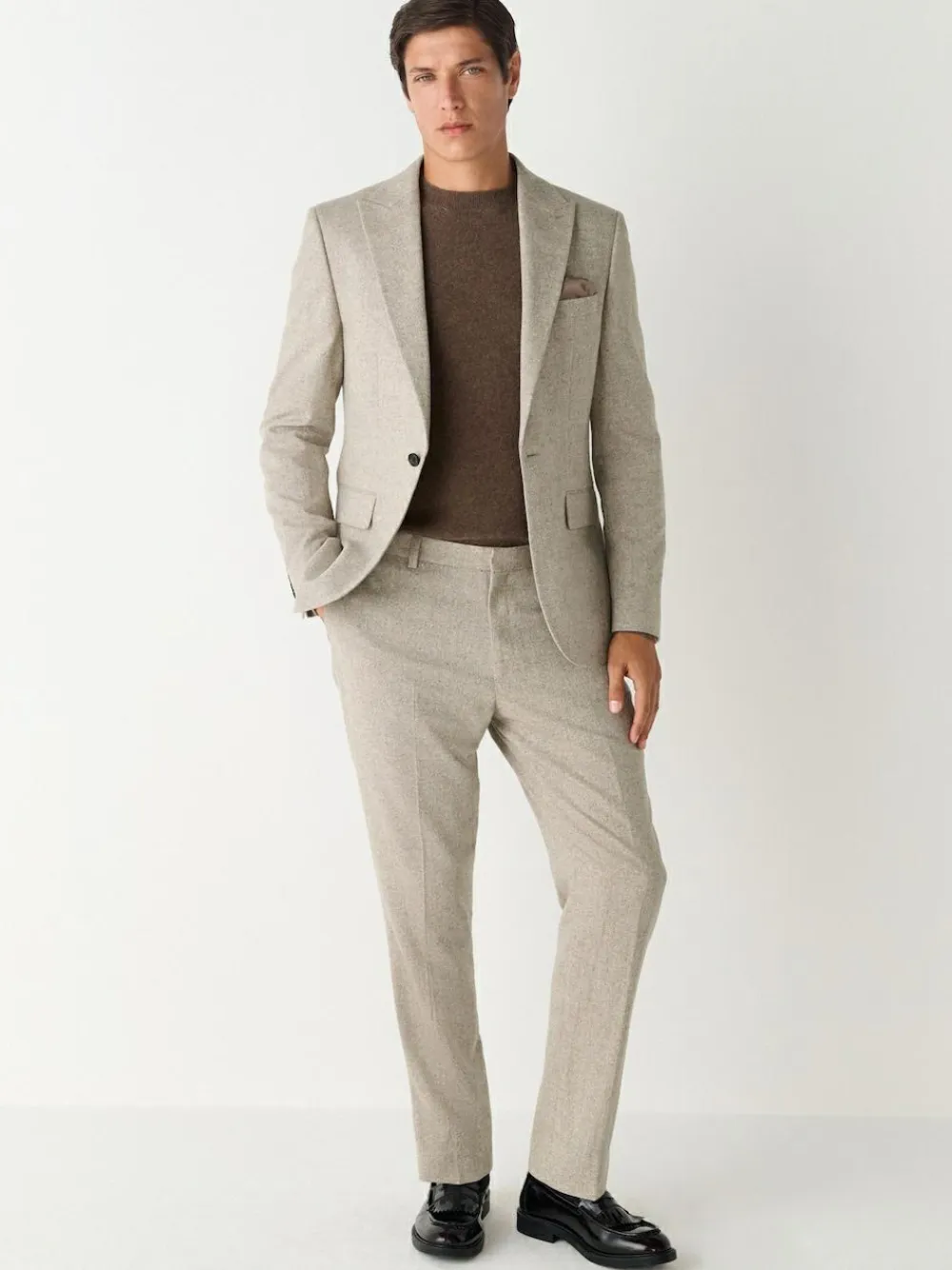 Next Stone Slim Fit Wool Blend Donegal Suit Jacket^ Blazers & Formal Jackets