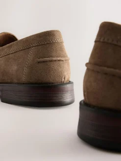 Next Standard Fit Suede Penny Loafers^ Shoes
