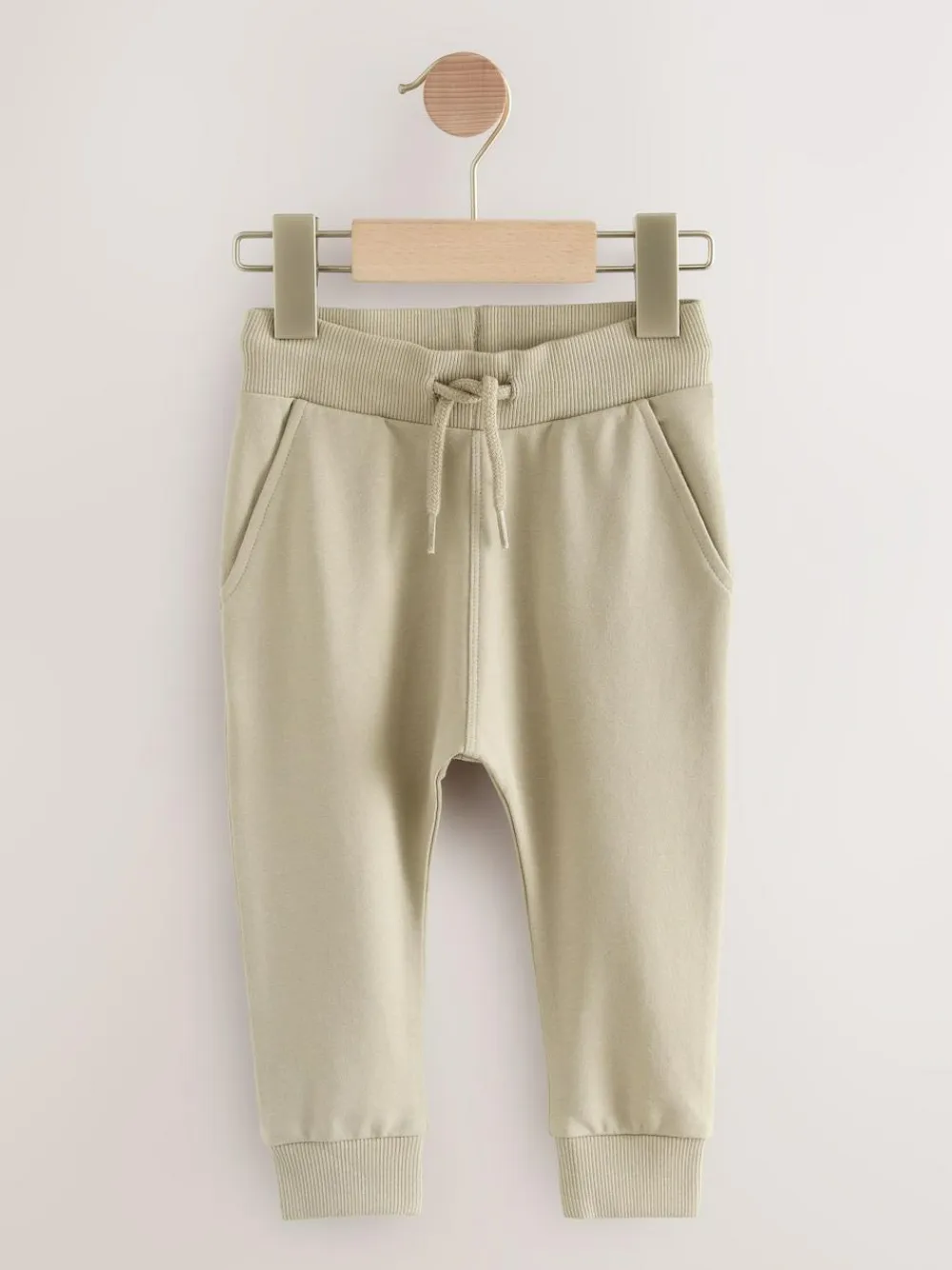 Clearance Next Stone/Tan Brown/Grey Skinny Fit Joggers 5 Pack (3mths-7yrs)