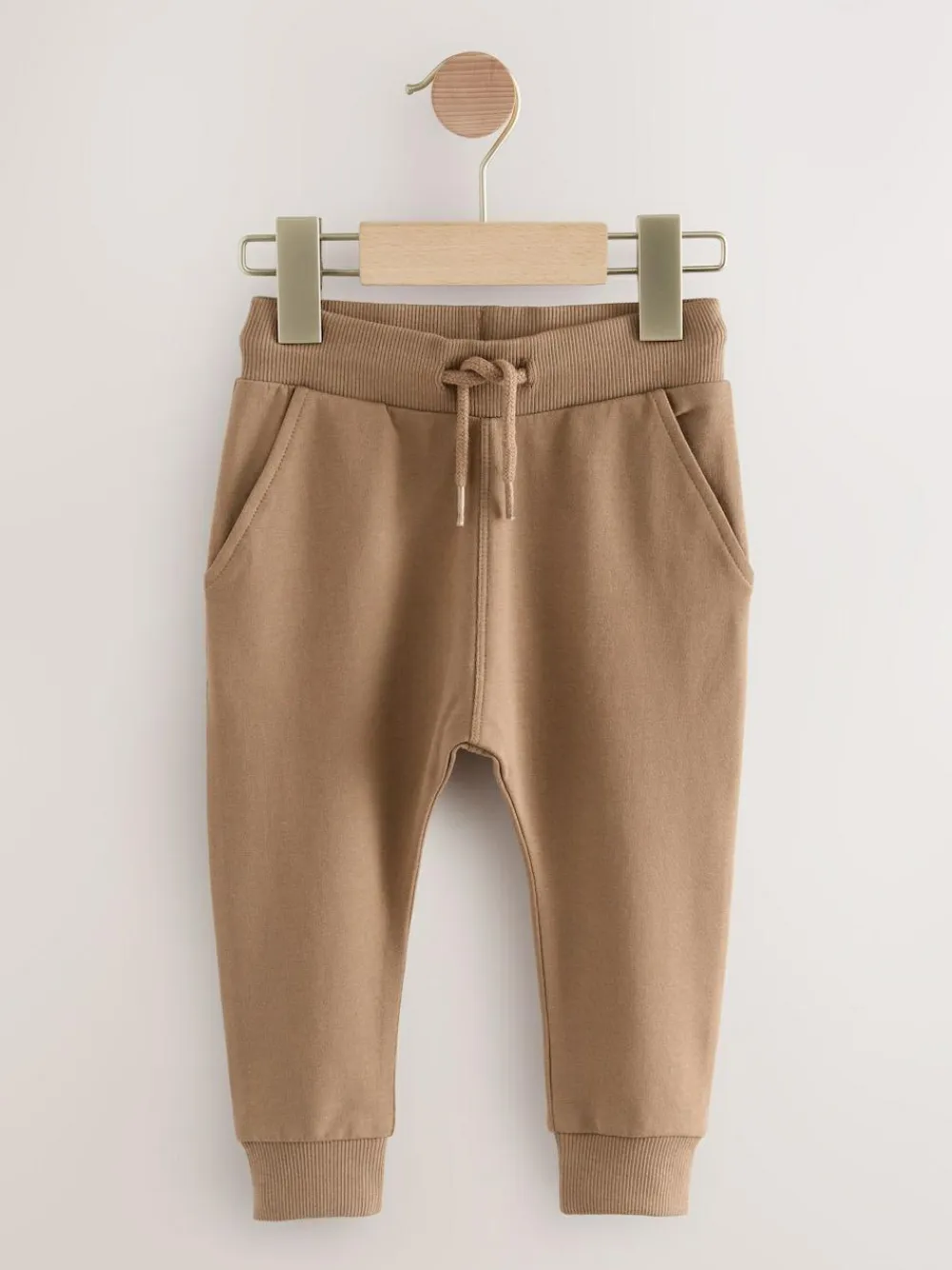 Clearance Next Stone/Tan Brown/Grey Skinny Fit Joggers 5 Pack (3mths-7yrs)