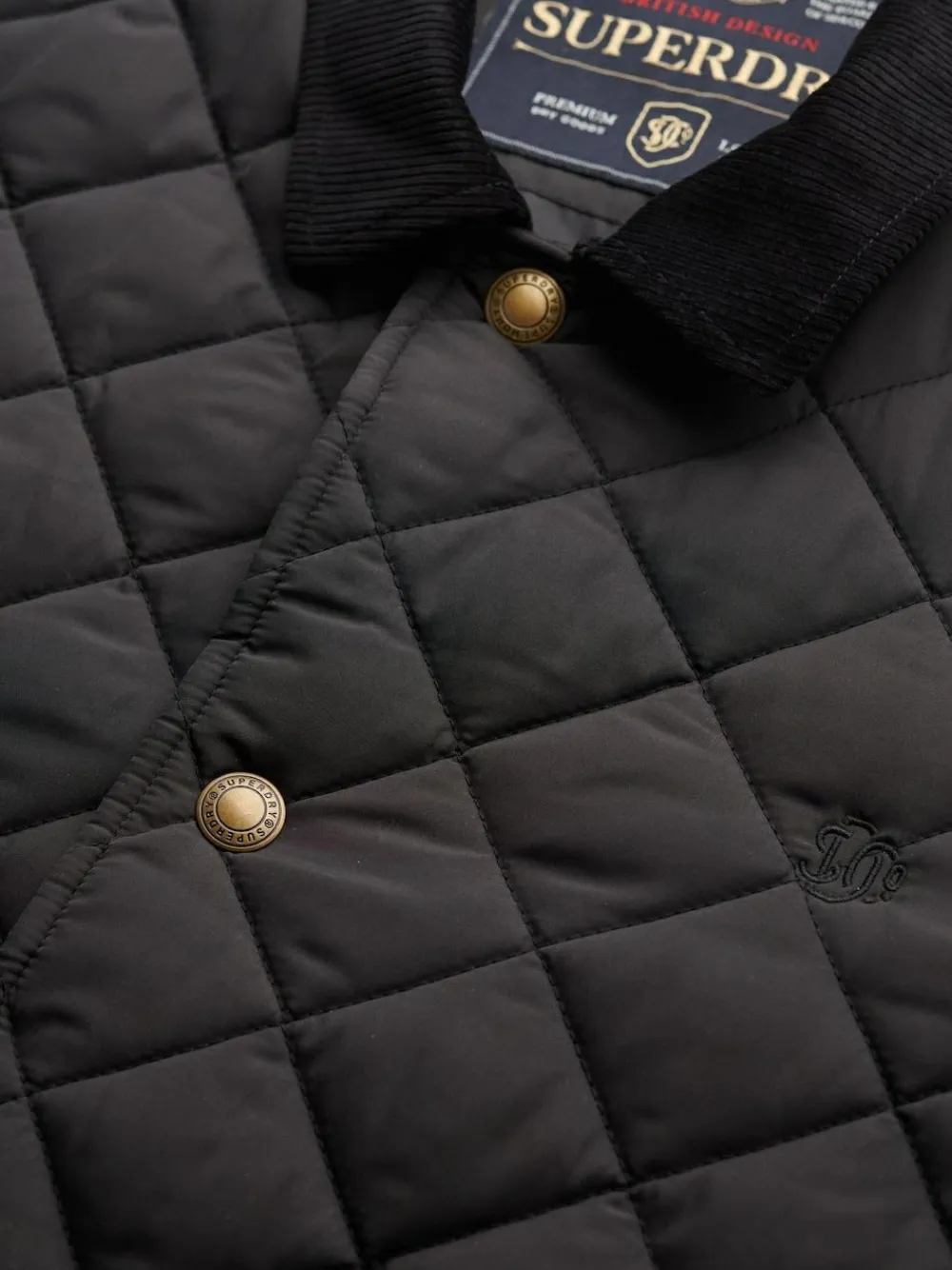 Clearance Superdry Quilted Estate Coach Jacket Black