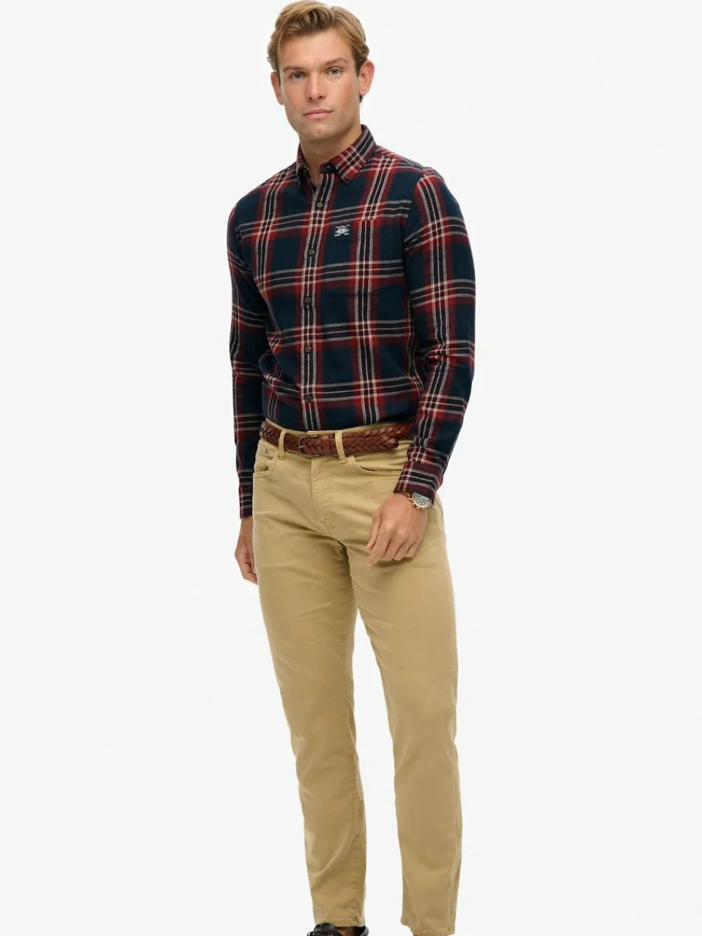 Hot Superdry Blue Long Sleeve Cotton Lumberjack Shirt