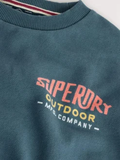 Superdry Blue Red Sweat Top & Shorts Set^BOY Sweatshirts & Hoodies|Sweat Pants