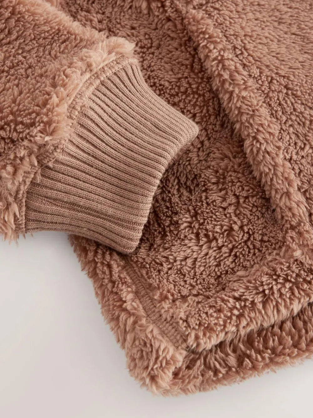 New Superdry Brown Quarter Zip Fleece