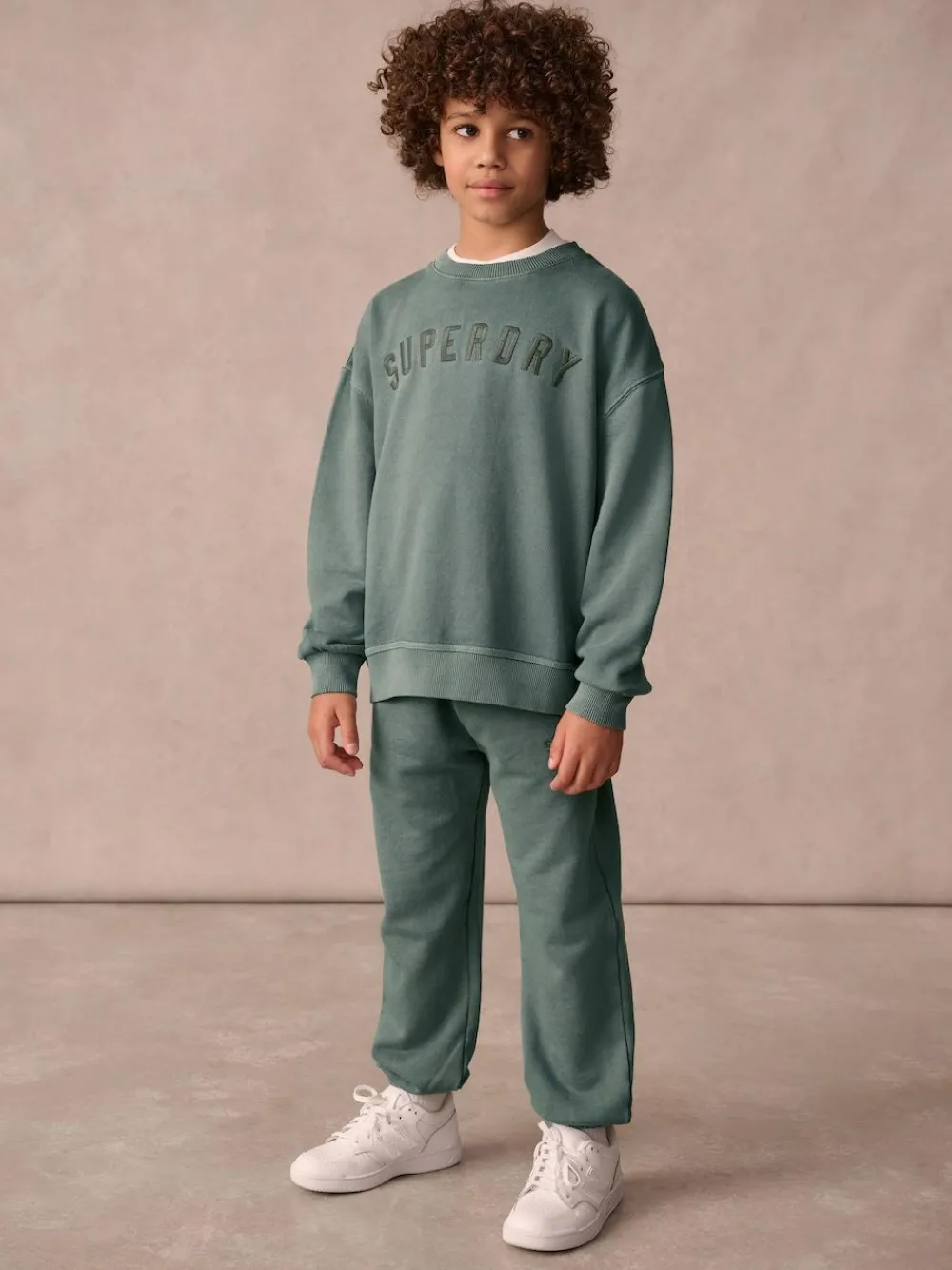 Superdry Dark Green Sweat Top & Shorts Set^BOY Sweatshirts & Hoodies|Sweatshirts & Hoodies