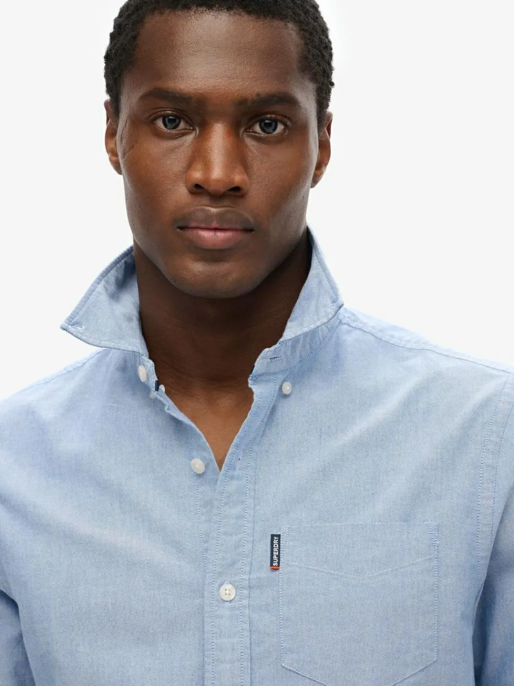 Clearance Superdry Essentials Oxford Shirt Light Blue