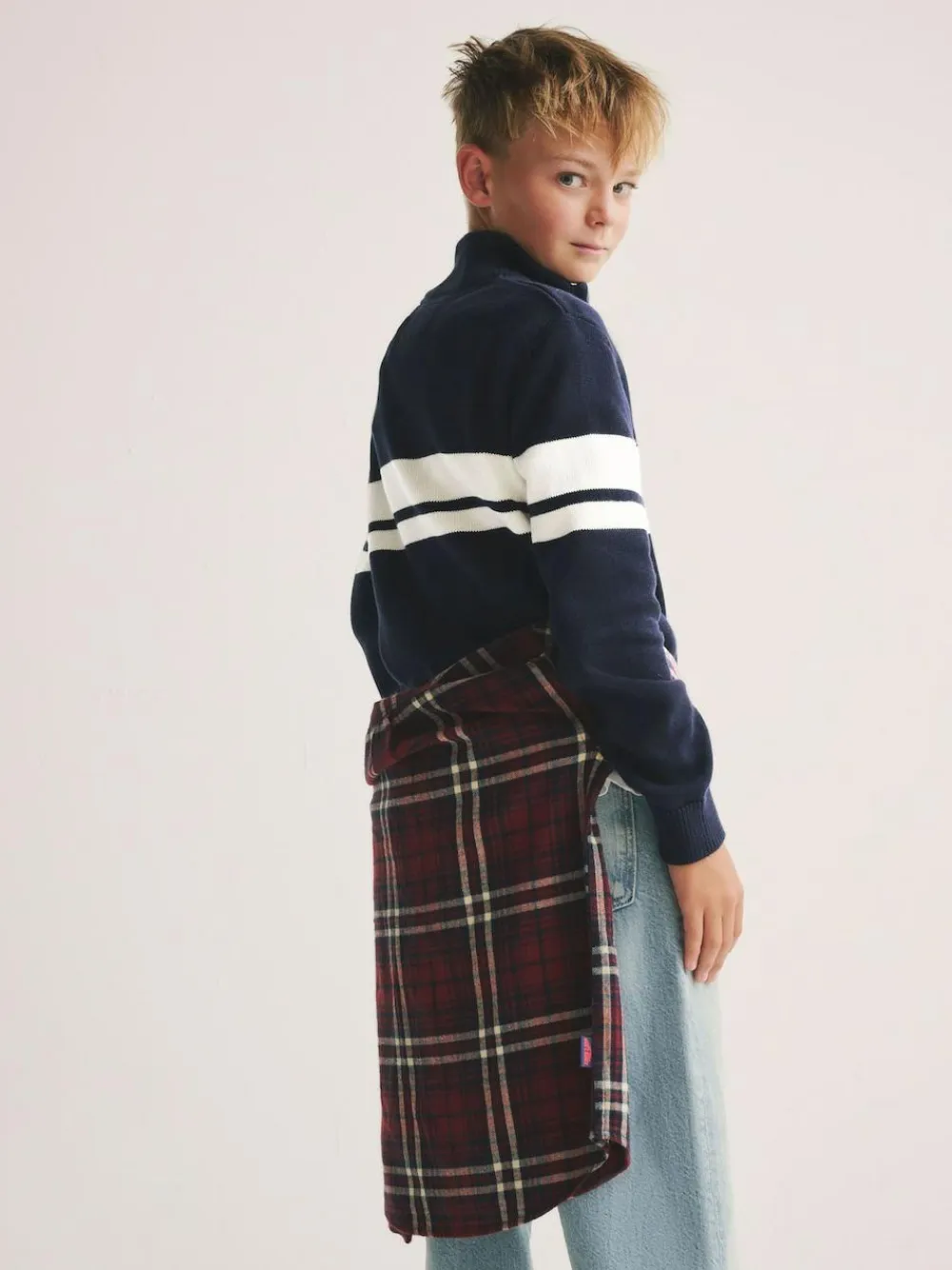 Online Superdry Knit Jumper Navy/White