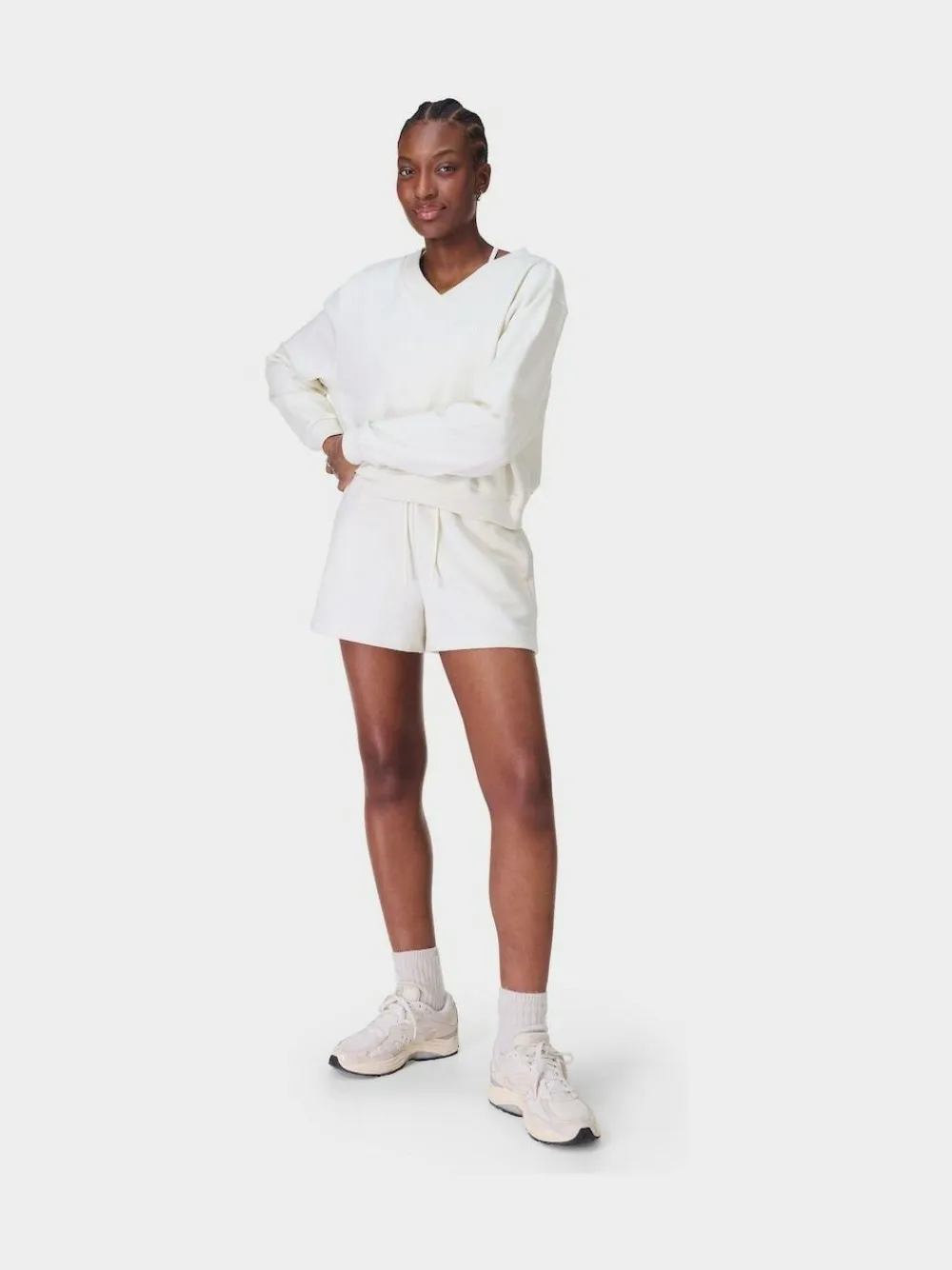 Sale Sweaty Betty Revive Boxy Shorts White