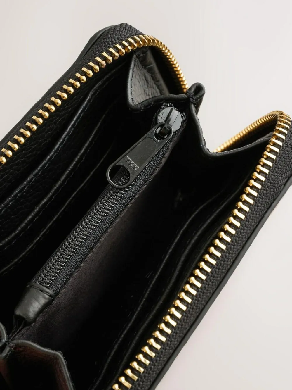 Online Next Tan Brown Animal Print Leather Hair On Zip Around Purse