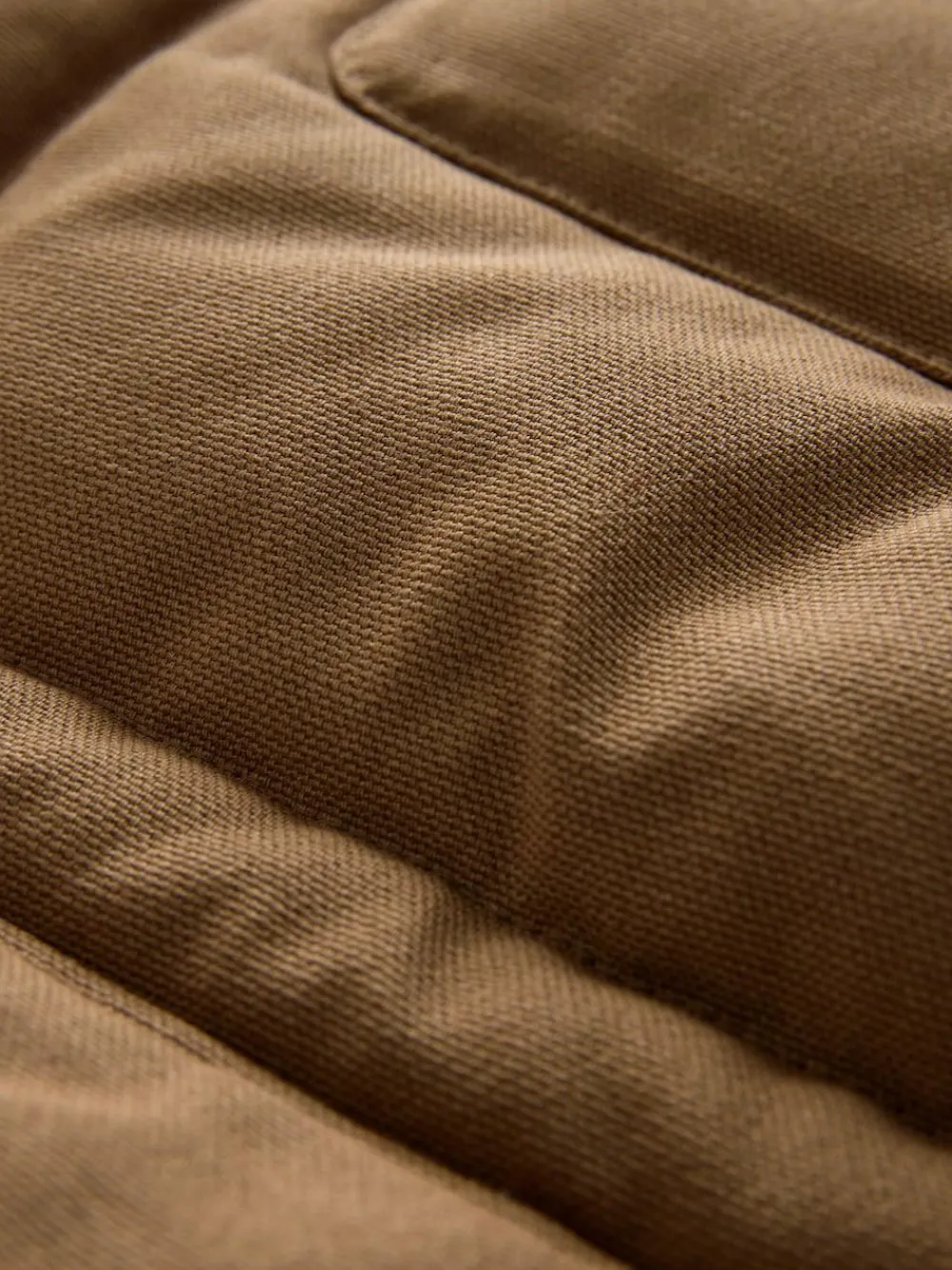 Next Tan Brown Canvas Worker Puffer Jacket With Borg Collar^ Coats & Jackets|Coats & Jackets