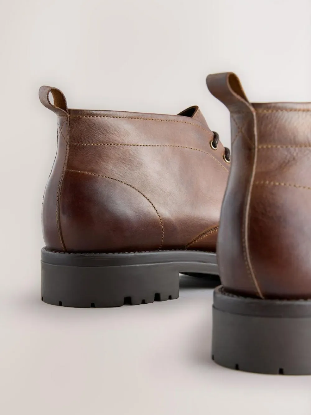 Outlet Next Chunky Leather Chukka Boots Tan Brown