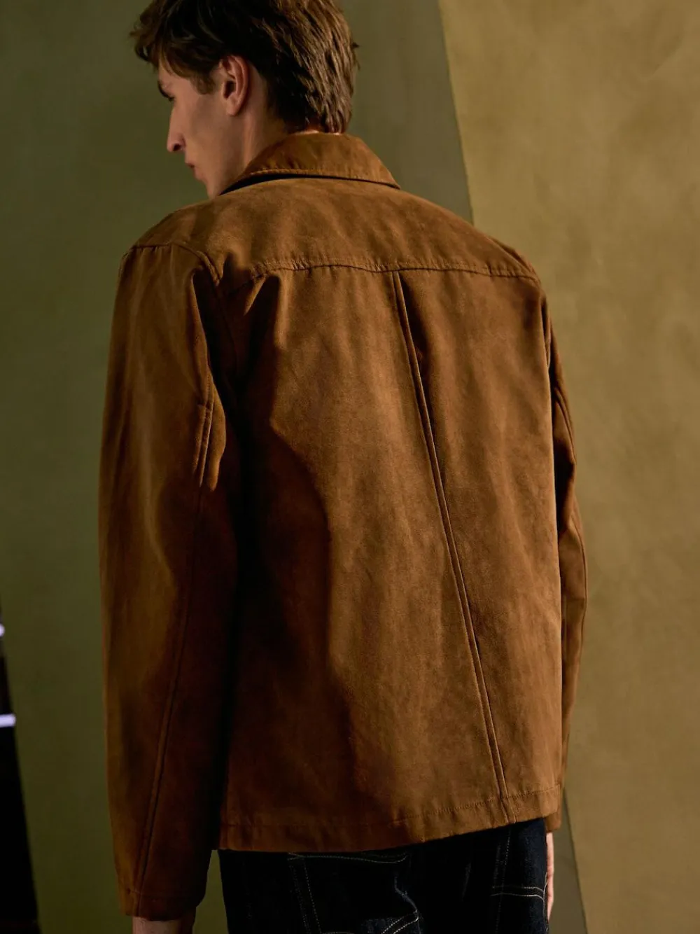 Next Tan Brown Faux Suede Harrington Jacket^ Coats & Jackets|Coats & Jackets