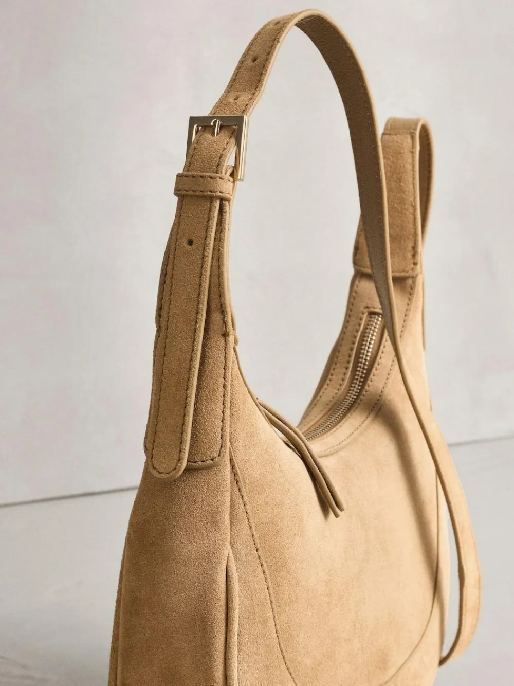Discount Next Tan Brown Leather Scoop Cross Body Bag