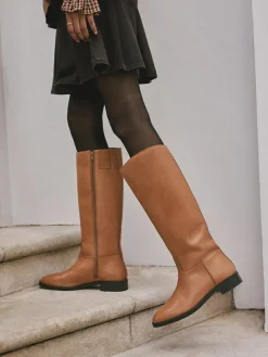 Next Standard/Wide Fit Forever Comfort® Flat Riding Boots^Women Wide Fit & Extra Wide Fit|Boots & Wellies