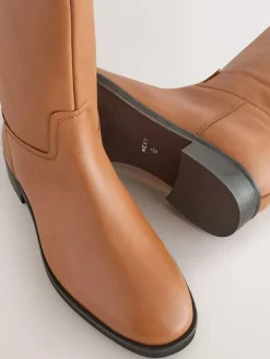 Next Standard/Wide Fit Forever Comfort® Flat Riding Boots^Women Wide Fit & Extra Wide Fit|Boots & Wellies