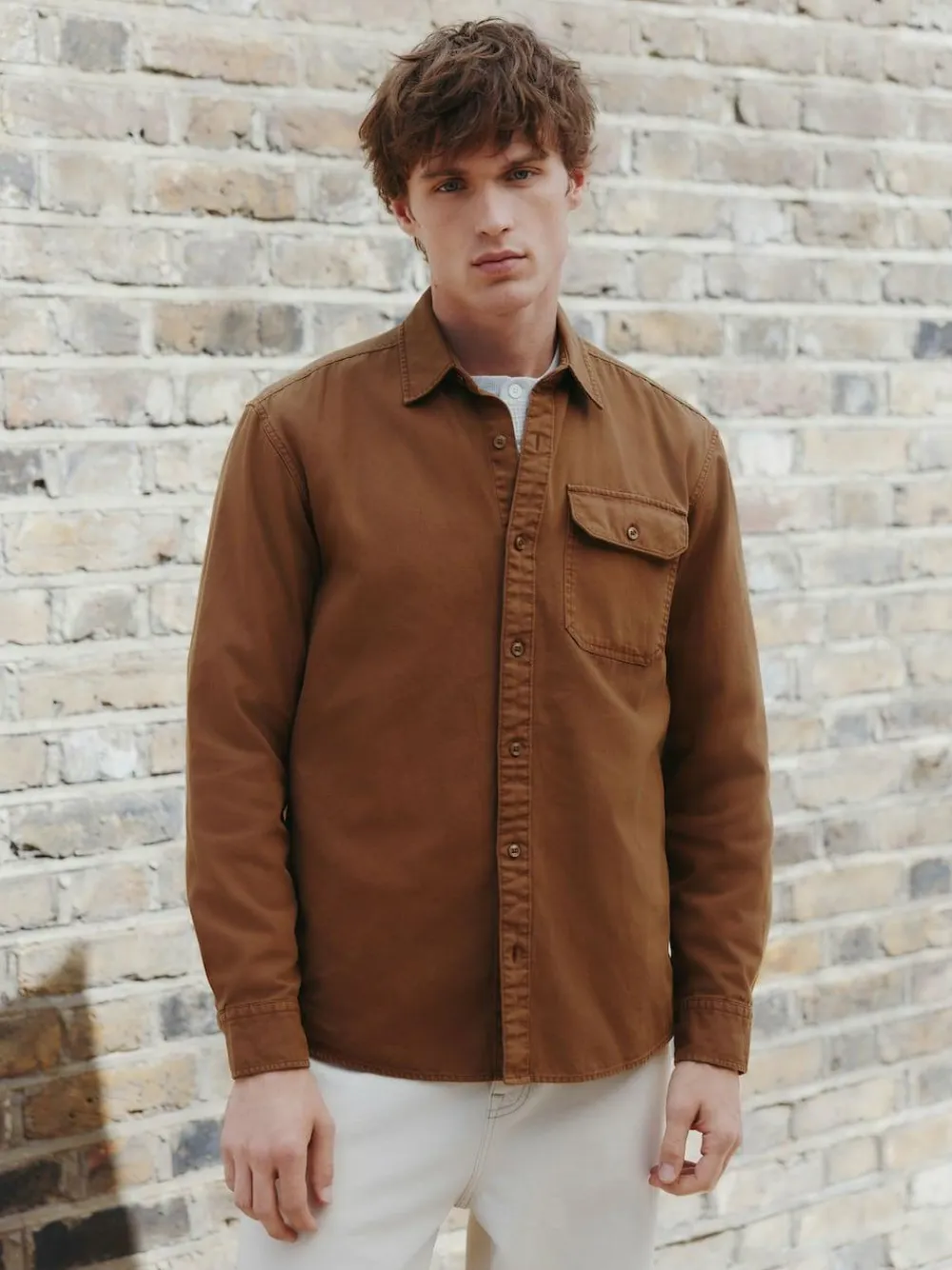 Next Long Sleeve Garment Dyed Oxford Shirt^ Shirts