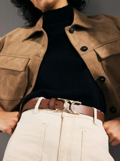 Next Regular Statement Buckle Leather Belt^Women Belts