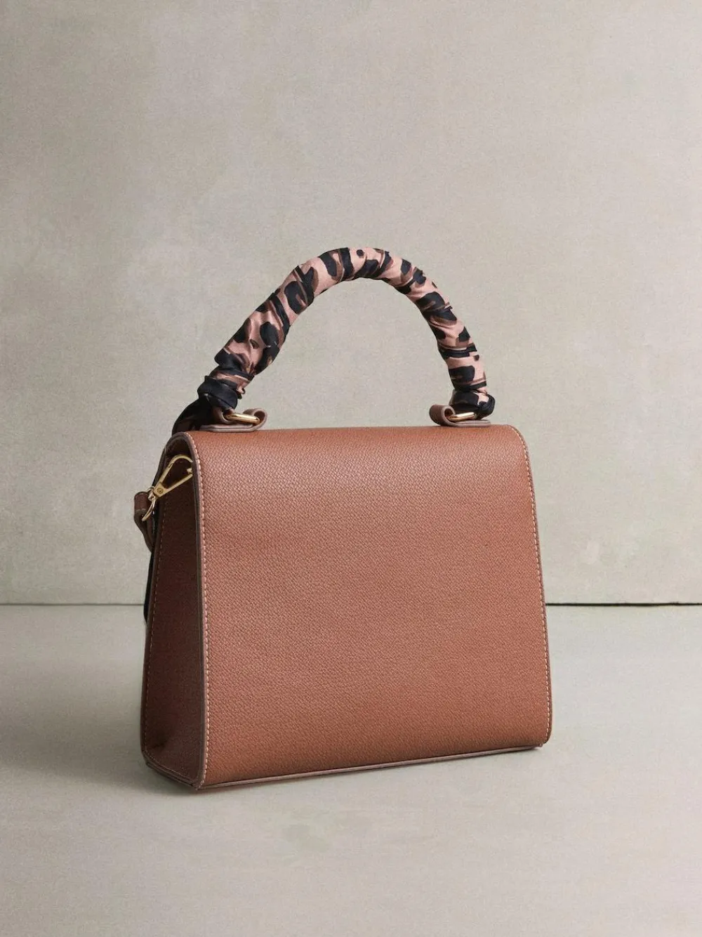 Next Tan Brown Scarf Hand Held Bag^Women Bags
