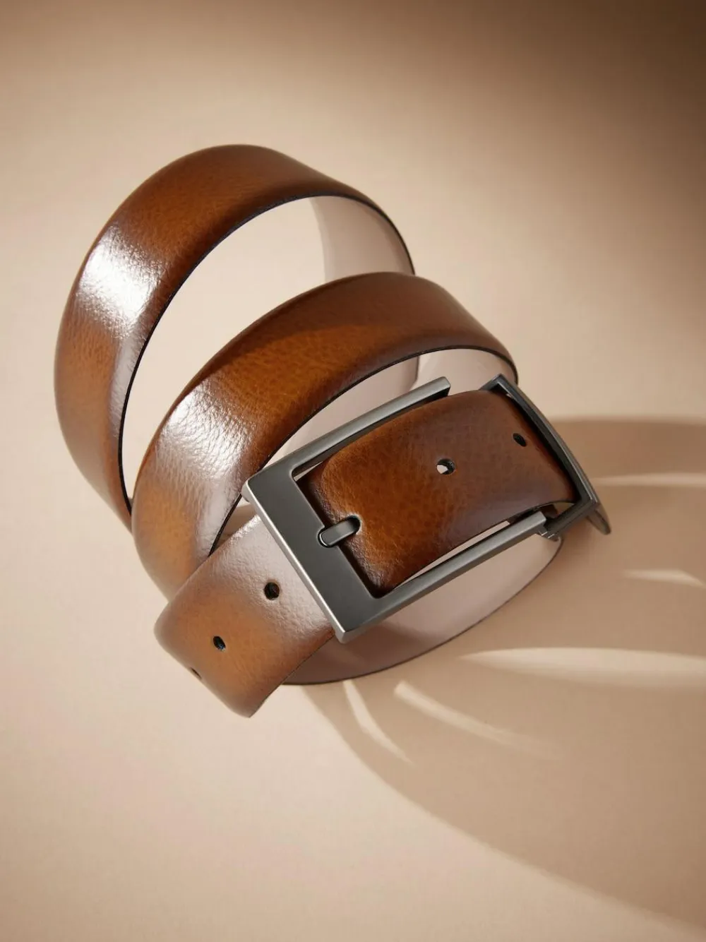 Best Next Tan Brown Signature Metal Keeper Belt