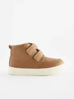 Sale Next Standard Fit (F) Warm Lined Touch Fastening Boots Tan Brown