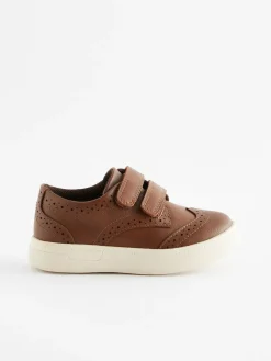 Next Standard Fit (F) Touch Fastening Brogue Shoes^BOY Shoes|Occasionwear